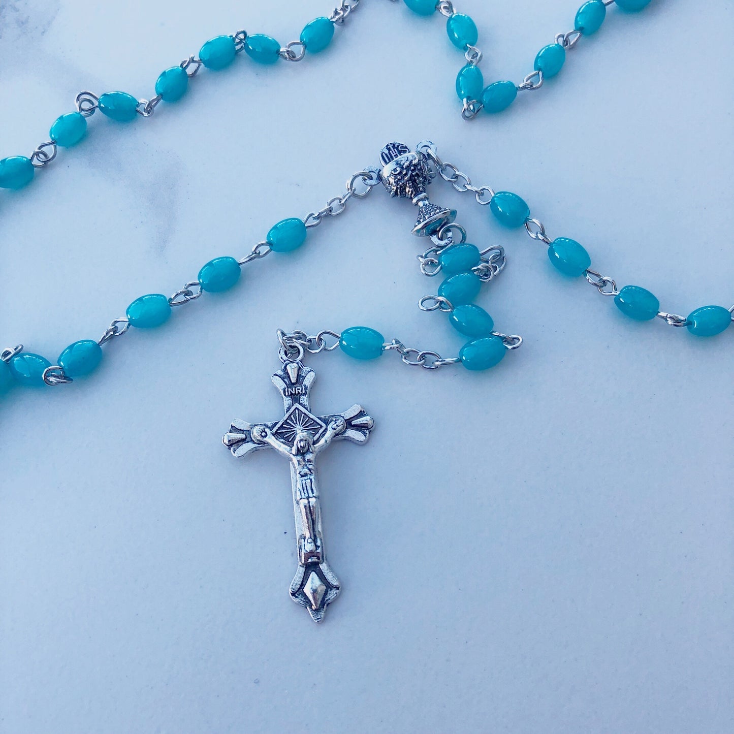 First Holy Communion Rosaries - Blue