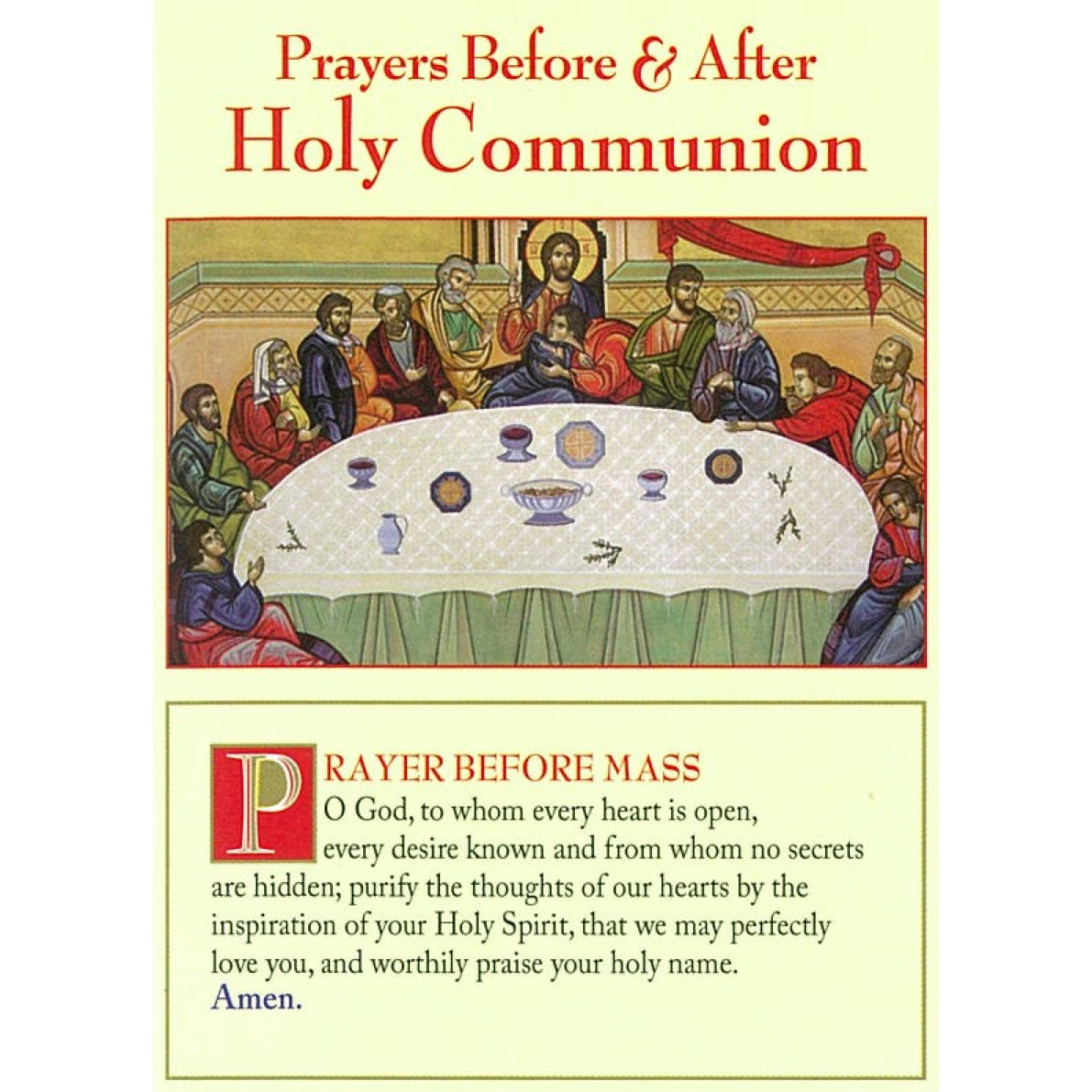 Prayers Before & After Holy Communion