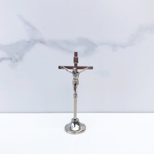 Crucifix: Metal Base 10cm