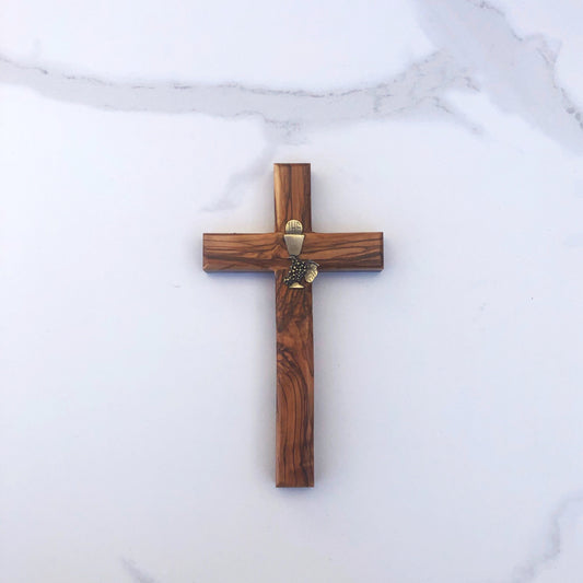 Cross: Communion with Chalice (Olive Wood)