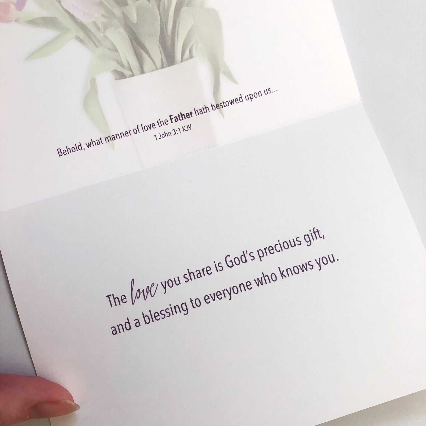 Card: Anniversary floral with Scripture