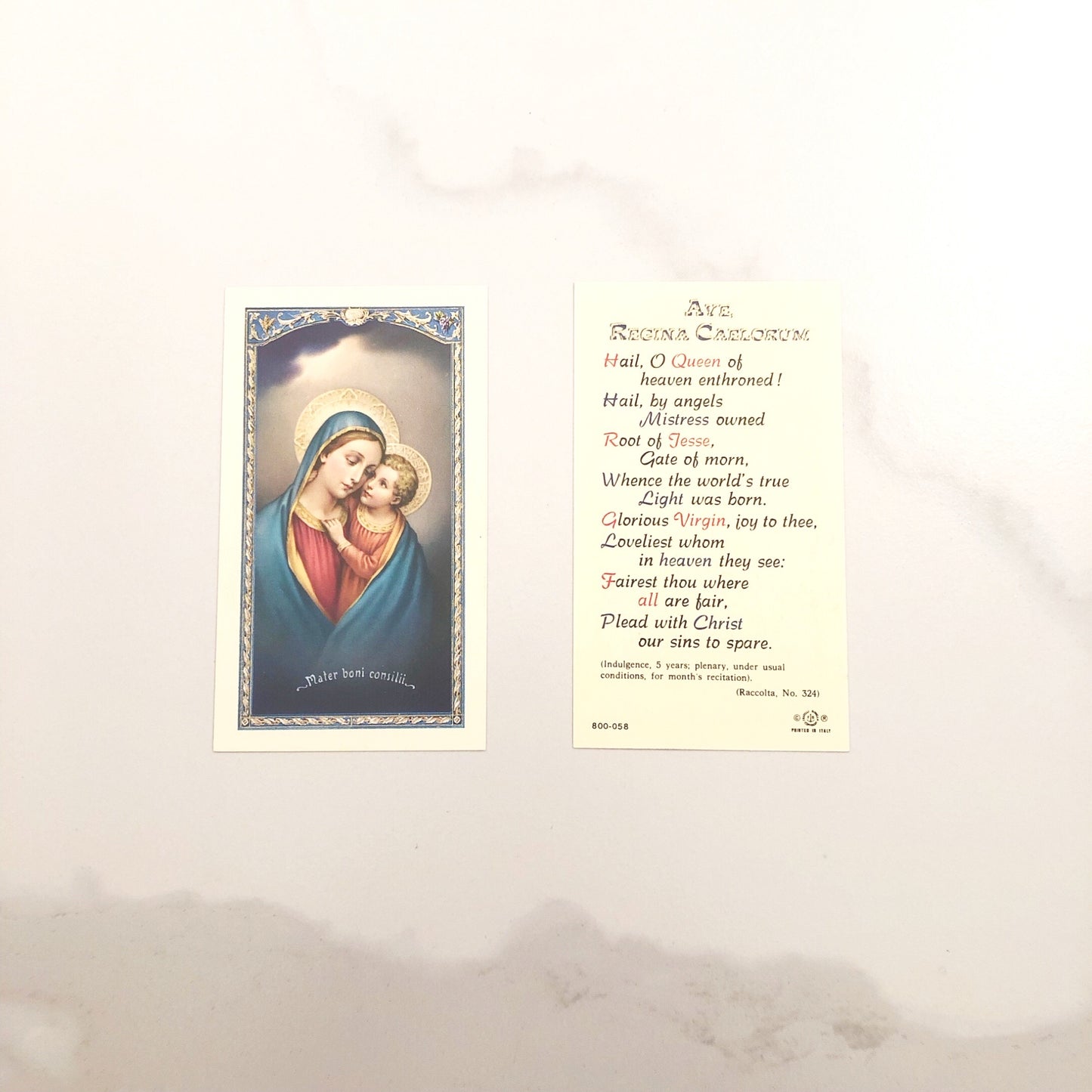 Holy Card: O L Good Counsel