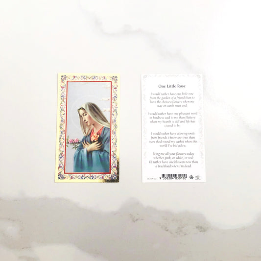 Holy Card - One Little Rose