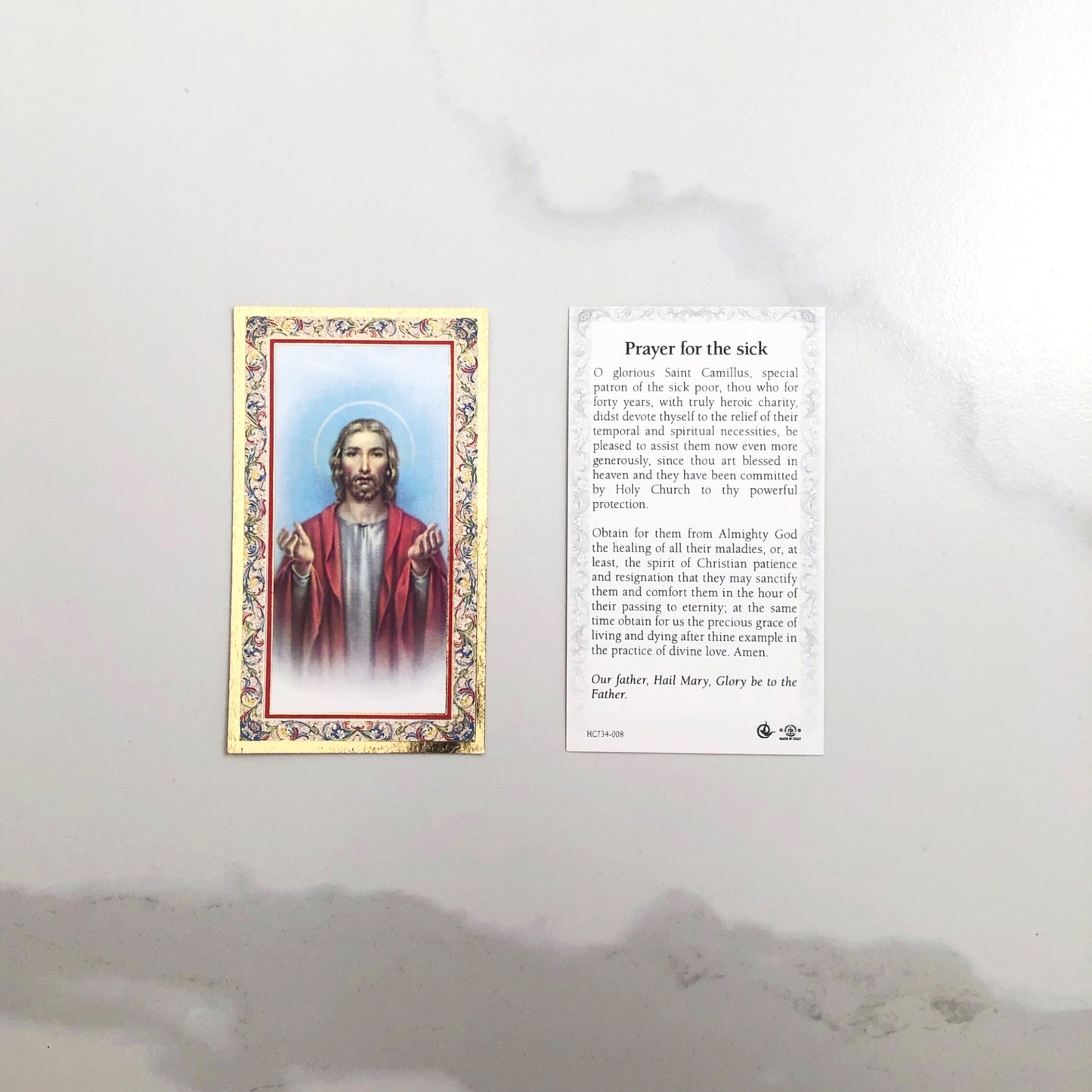 Holy Card: Prayer for the Sick - Christ