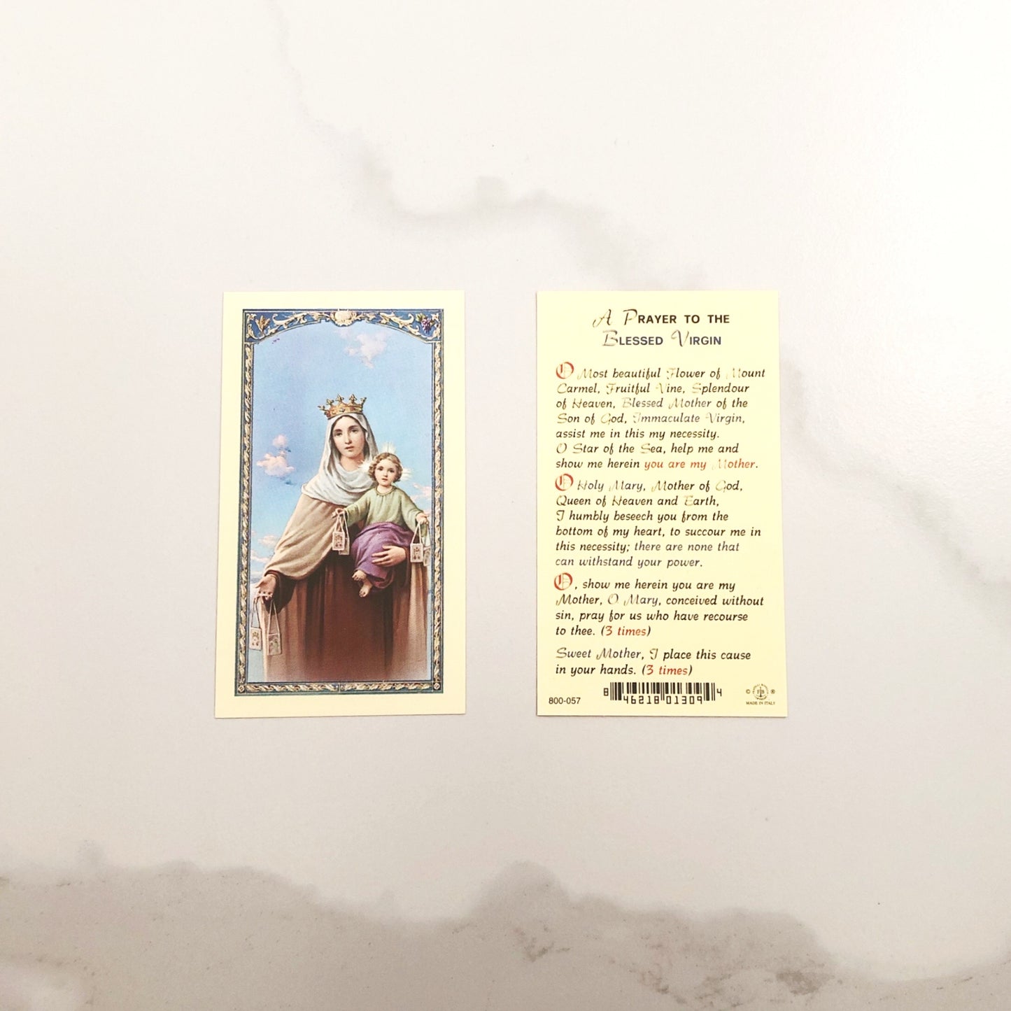 Holy Card: Blessed Virgin/Scapular