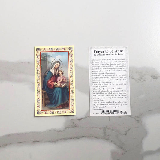 Holy Card: Prayer to St Anne