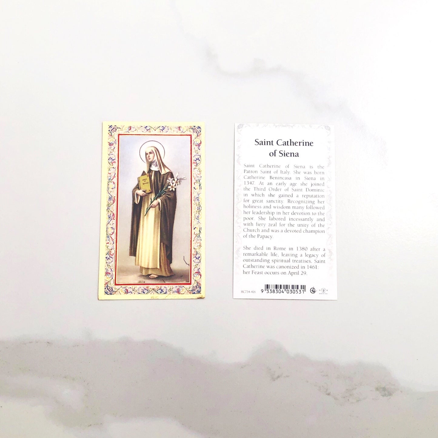 Holy Card: St Catherine of Sienna