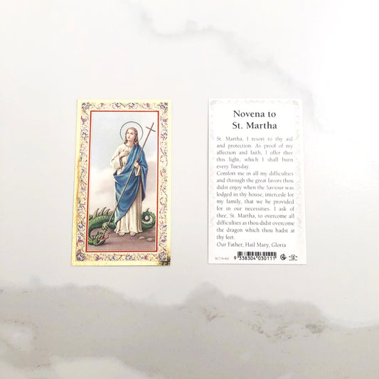 Holy Card: Novena to St Martha