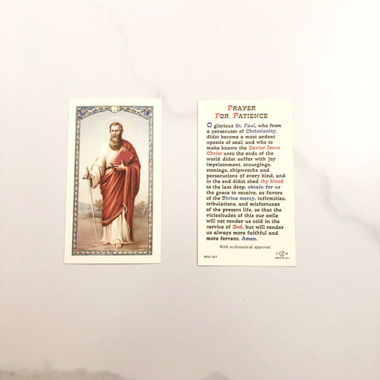 Holy Card: St Paul