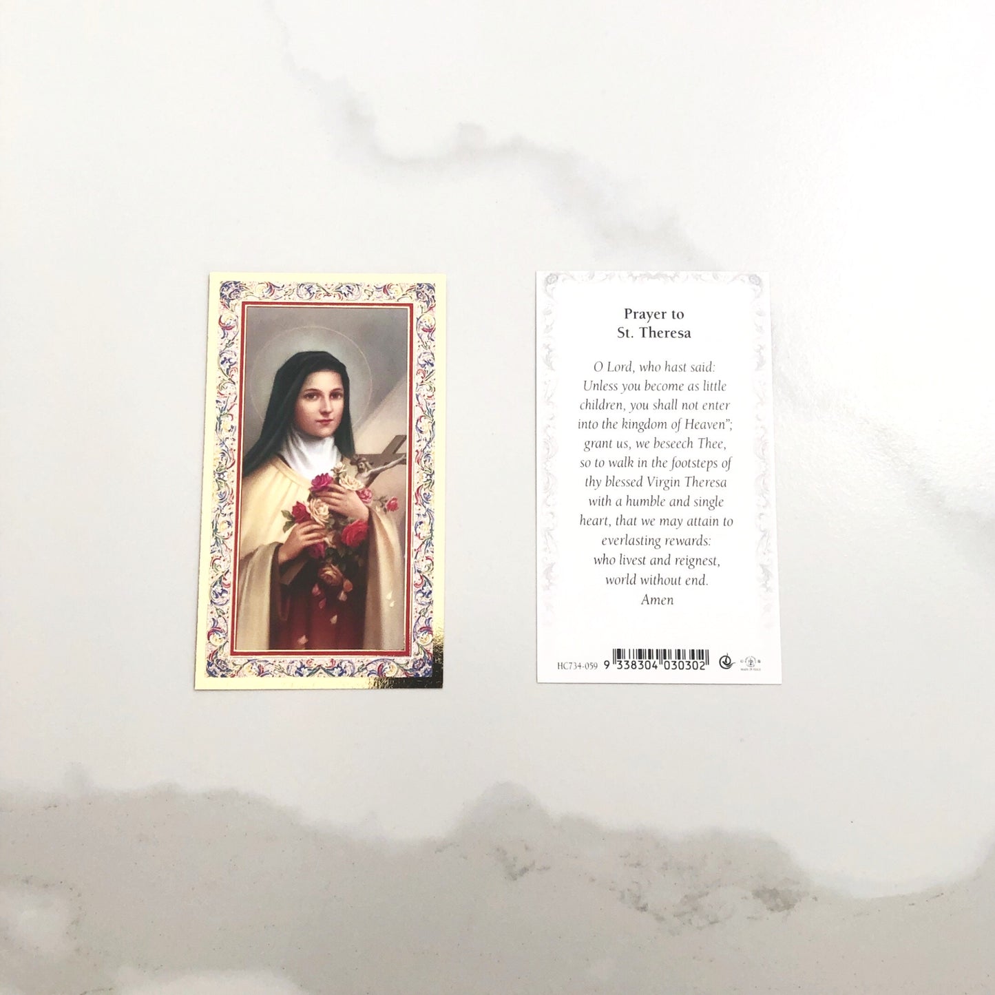 Holy Card: Prayer to St Theresa