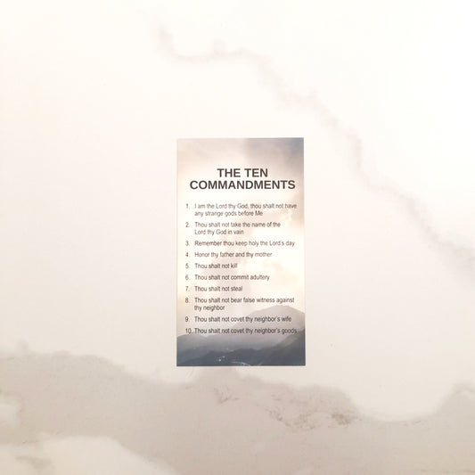 Holy Card - The Ten Commandments