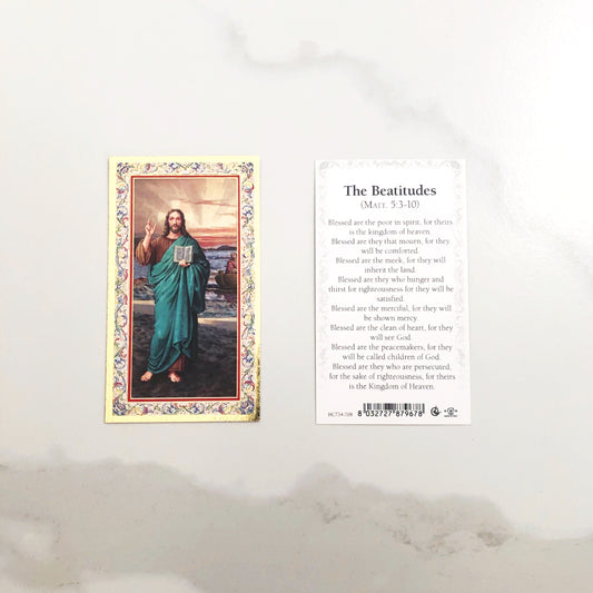 Holy Card - The Beatitudes
