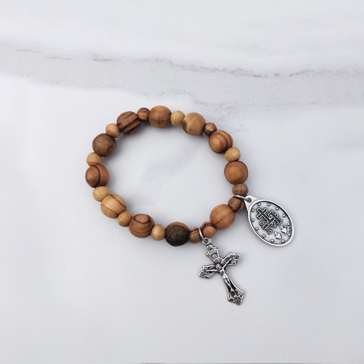 Bracelet: Olive Wood Beads