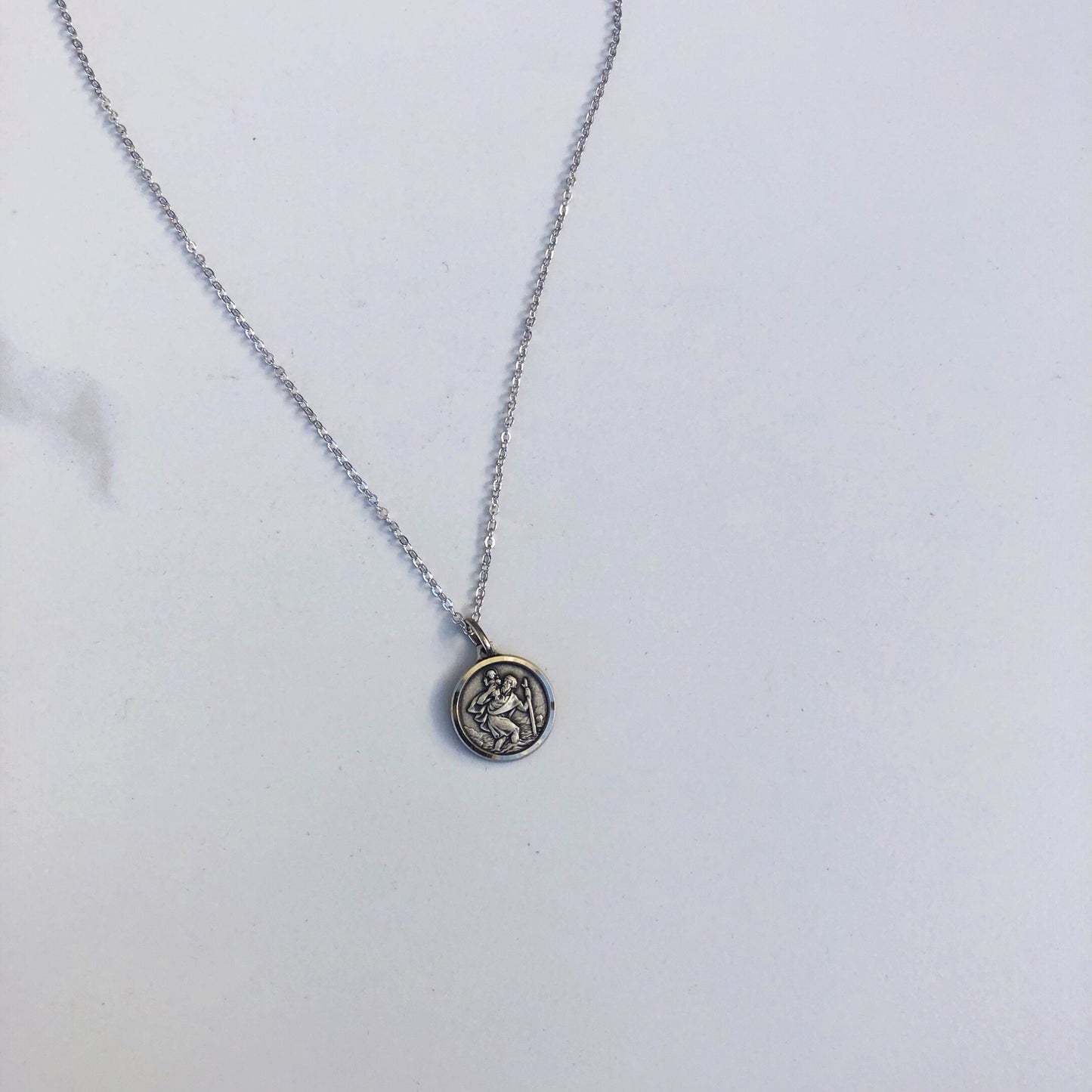 Necklace: St Christopher 45cm Chain
