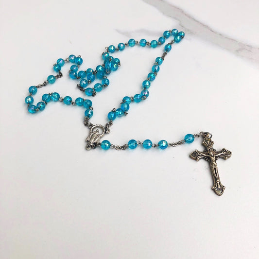 Rosary - Crystal Blue