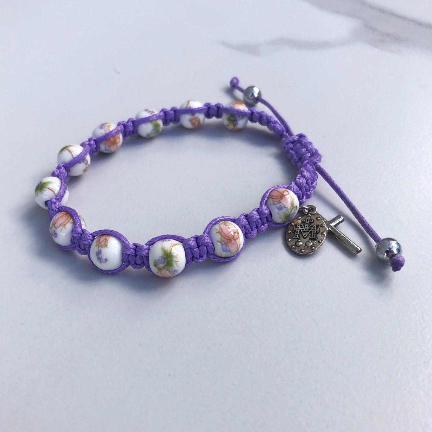 Rosary Beads: Macrame Bracelet