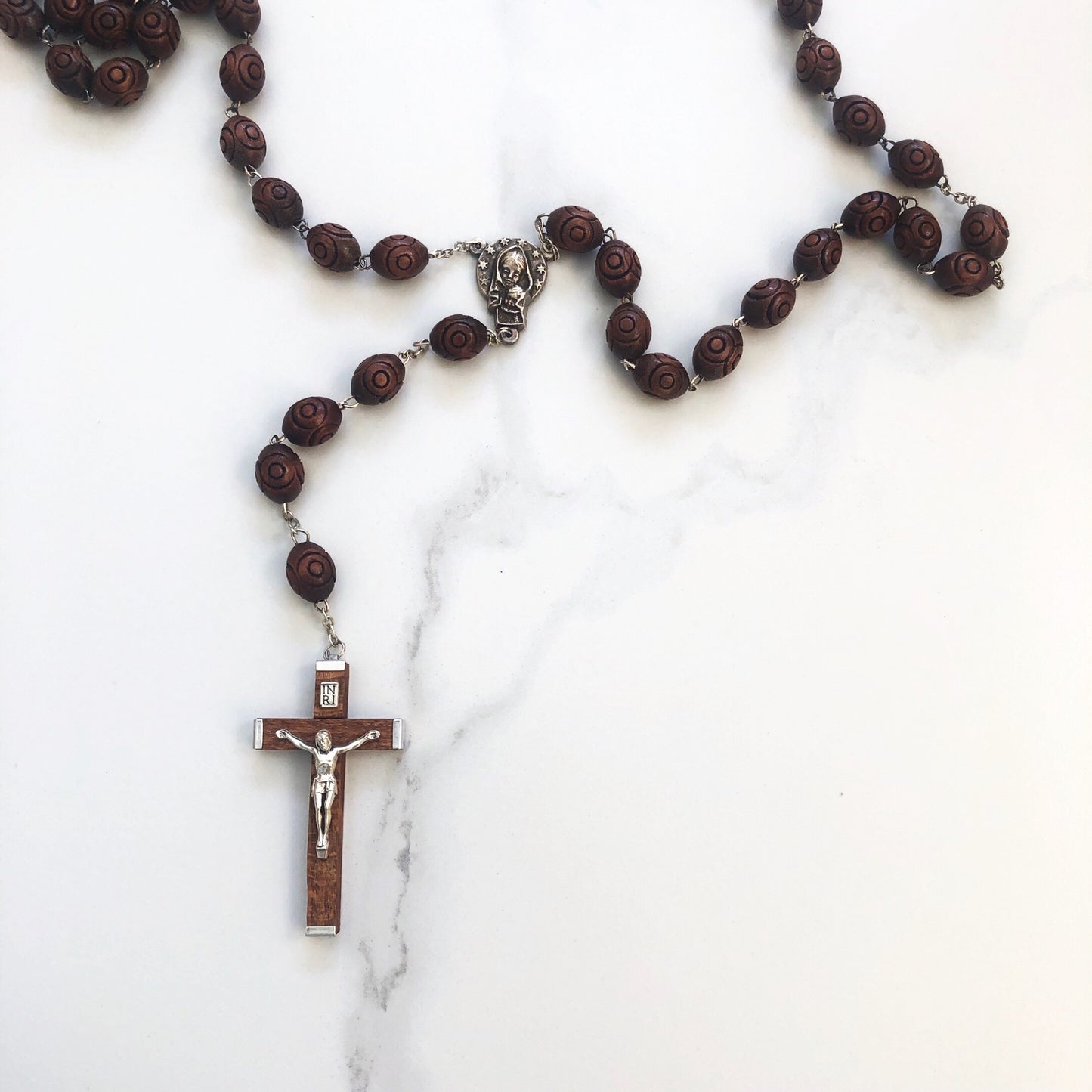 Rosary Beads: Brown Round Wooden