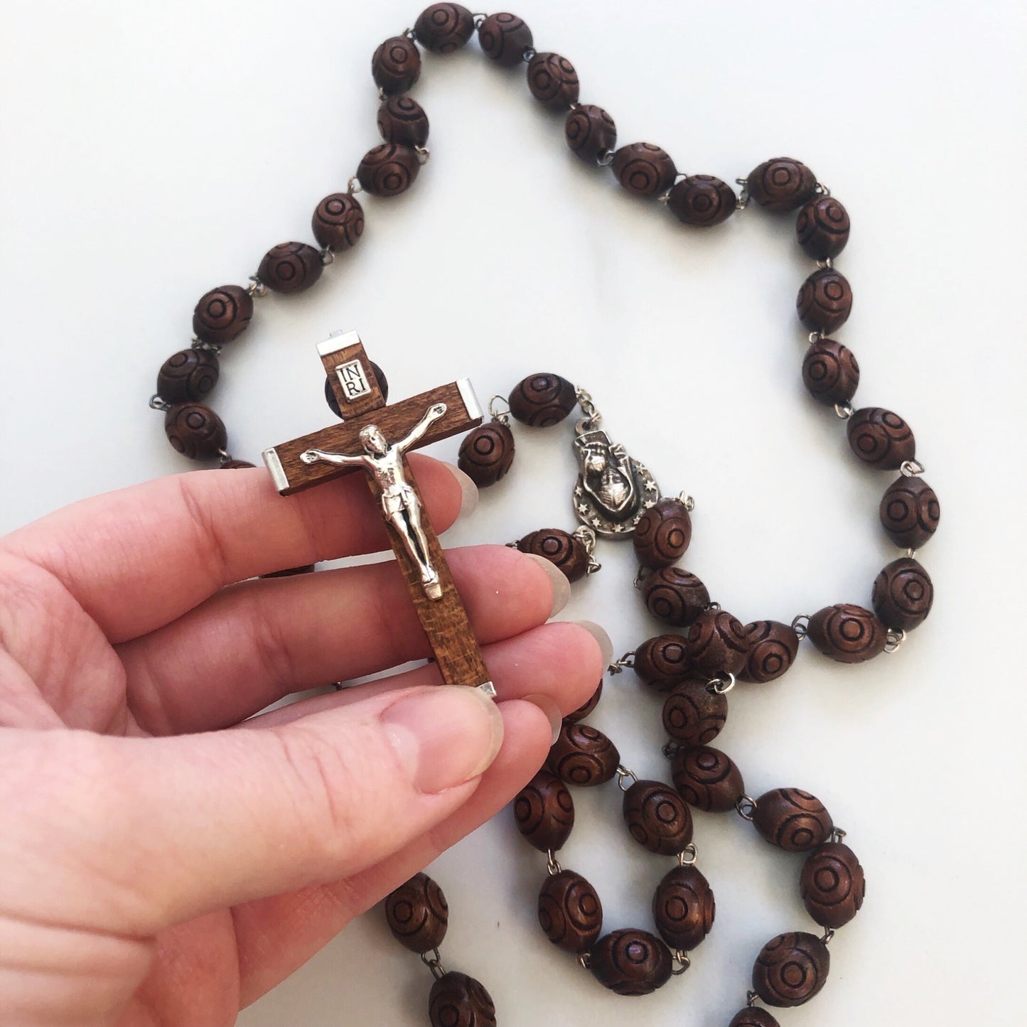 Rosary Beads: Brown Round Wooden