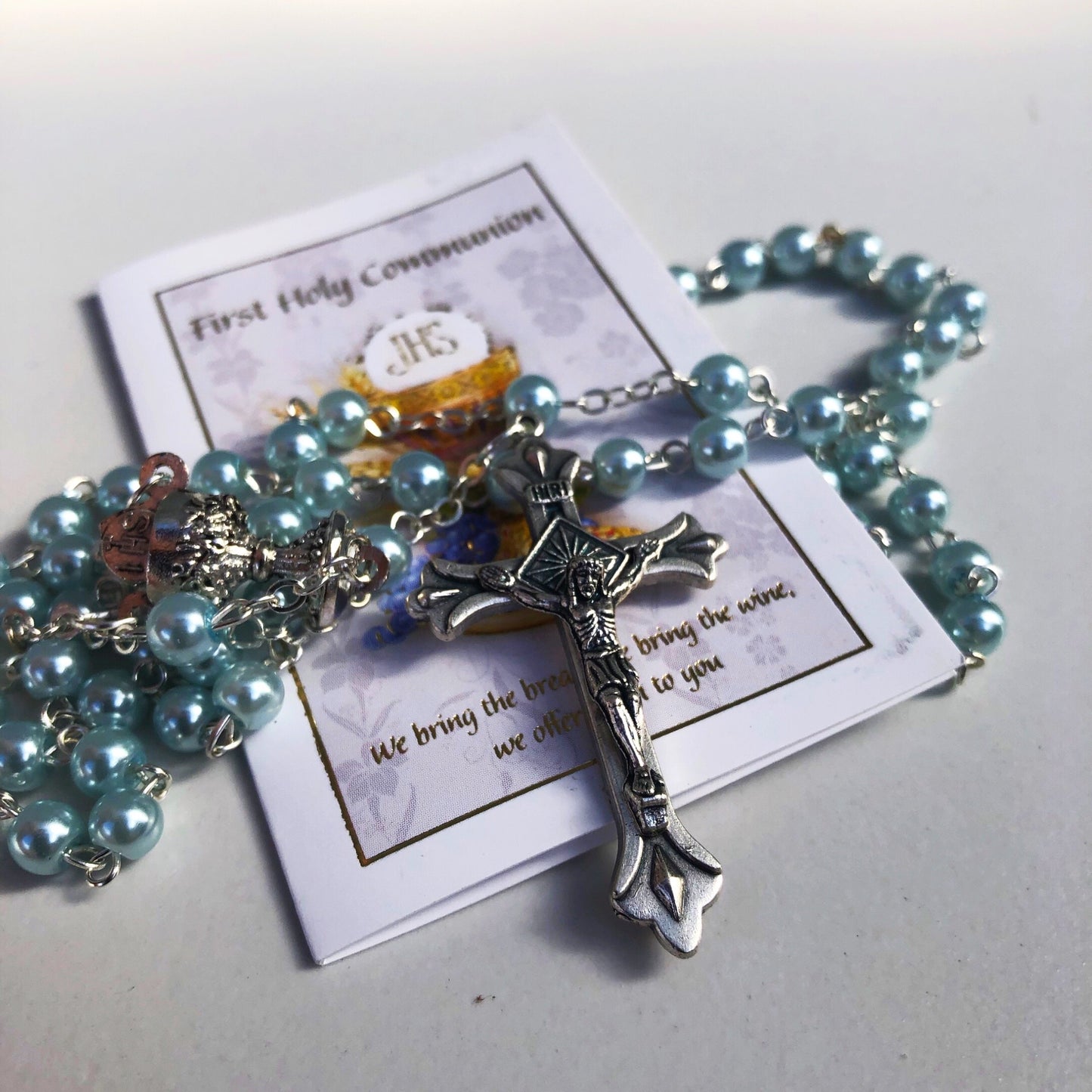 Rosary Beads: Communion (Blue)