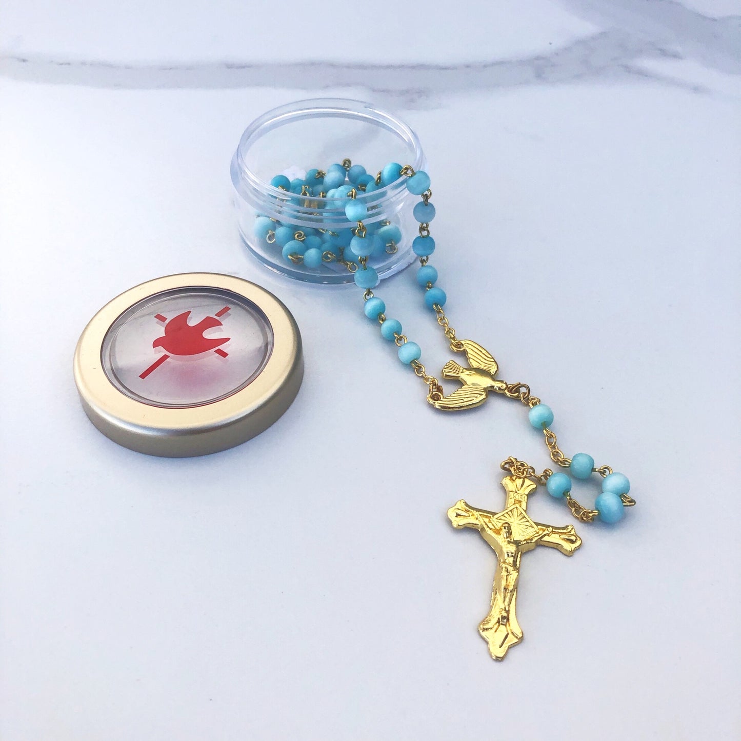 Confirmation Rosary Blue