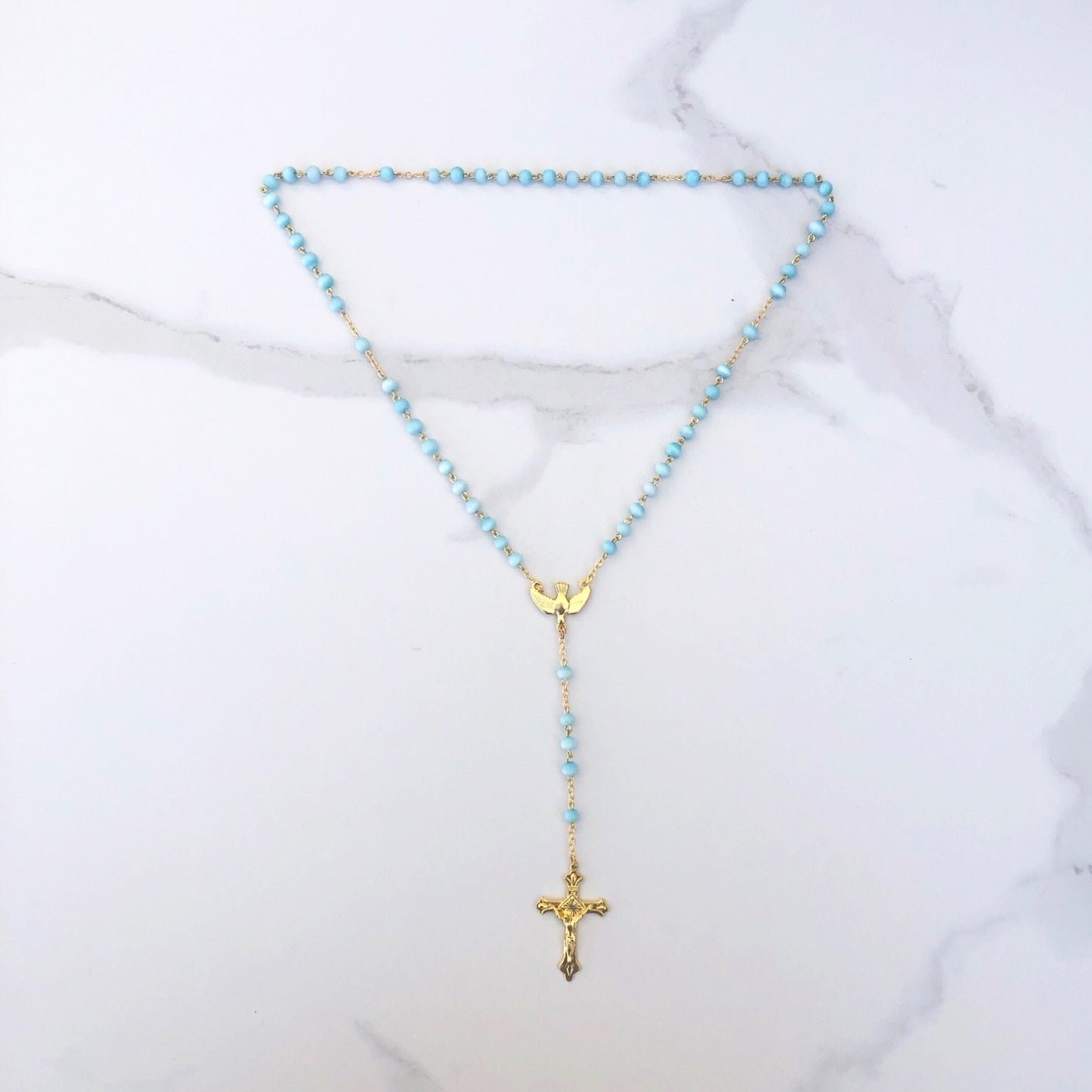 Confirmation Rosary Blue