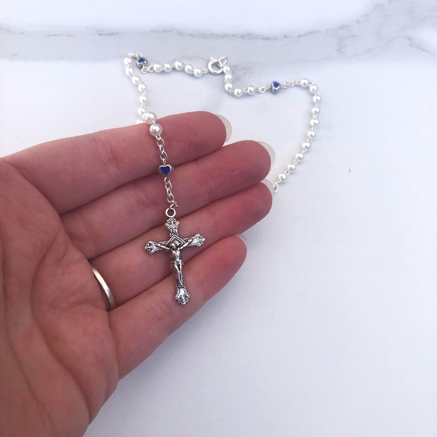 Rosary Beads: Confirmation in Heart Box