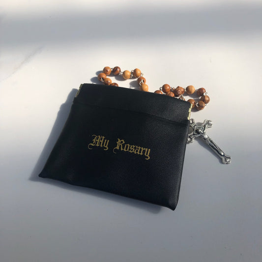 Rosary Pouch: Push Pocket Black