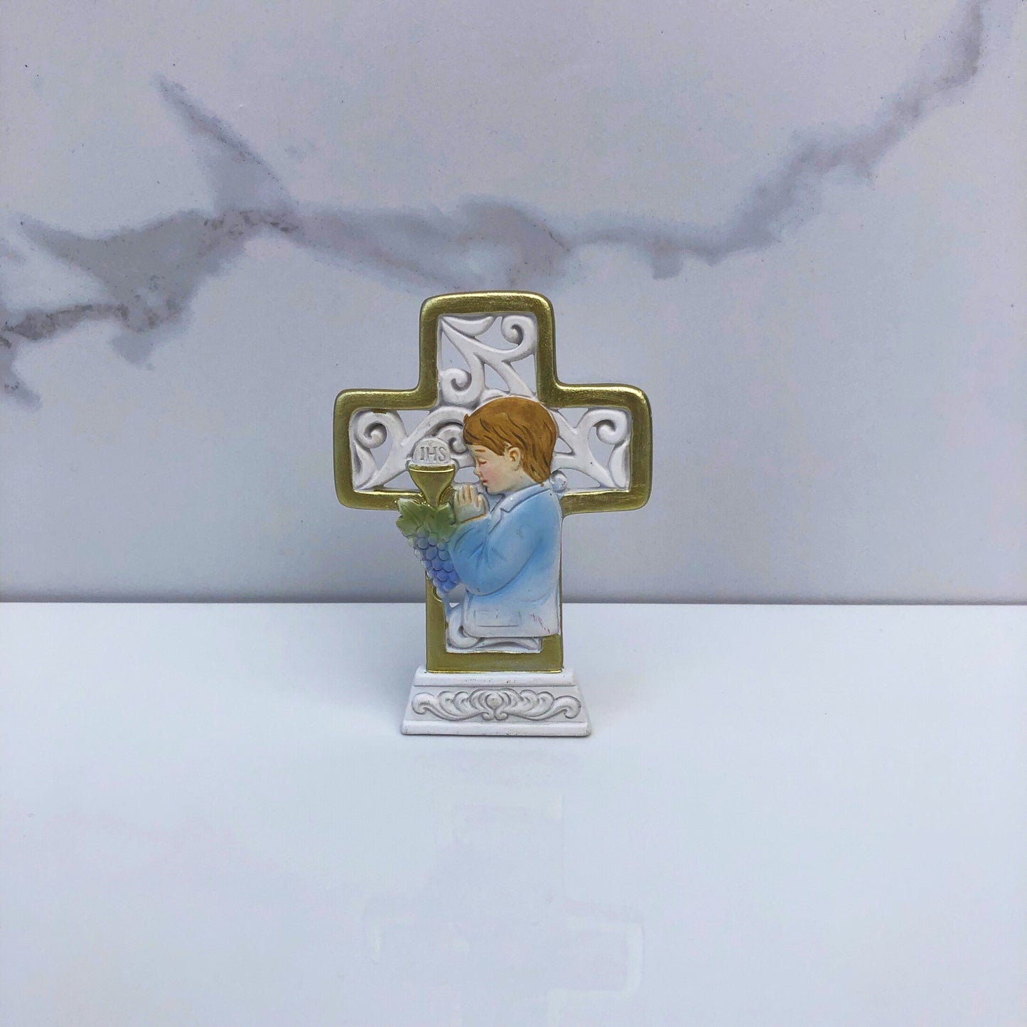 Communion Resin Standing Cross - Boy