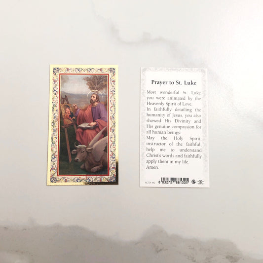 Holy Card: Prayer to St Luke