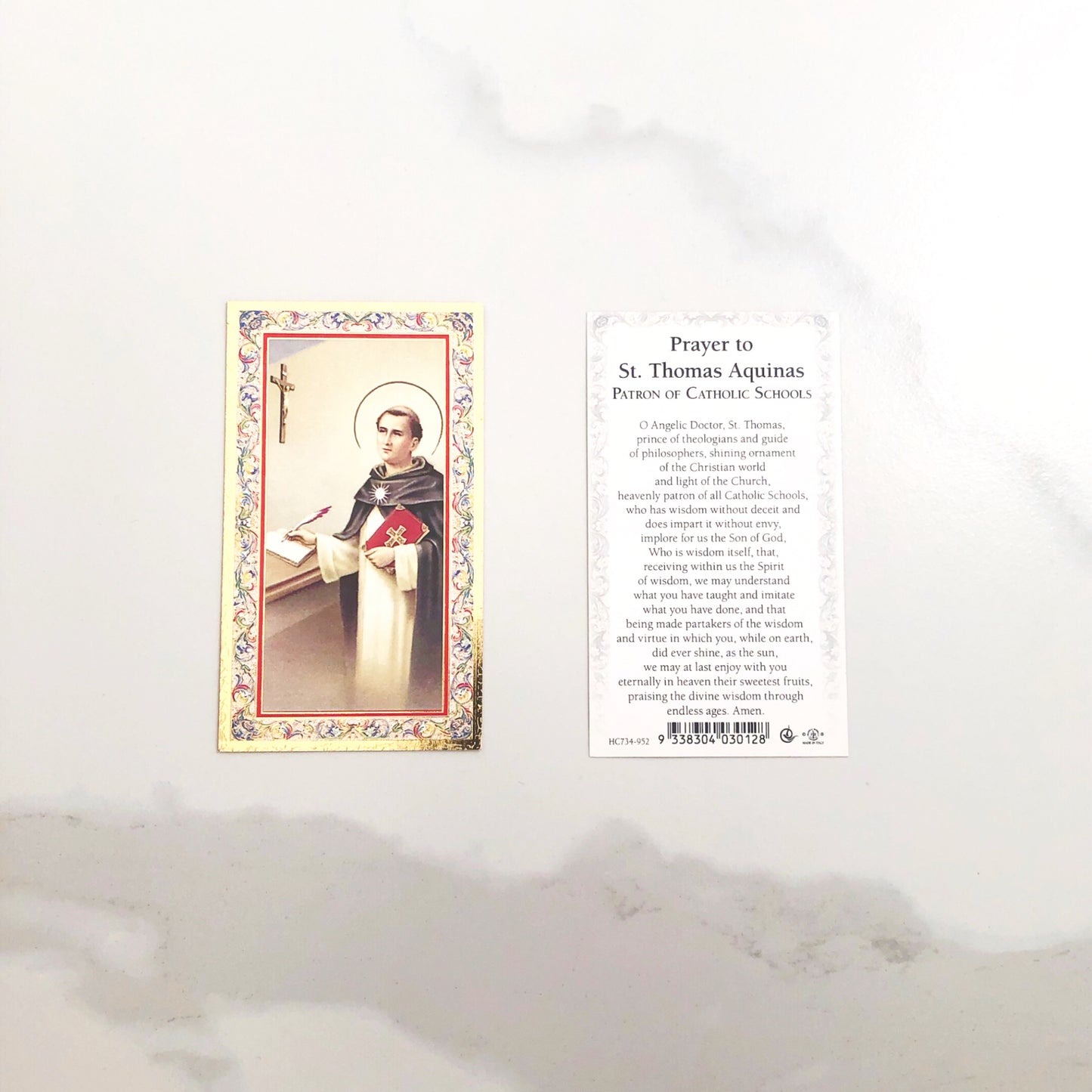 Holy Card: Prayer to St Thomas Aquinas