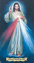 Divine Mercy laminated card Prayer/Chaplet